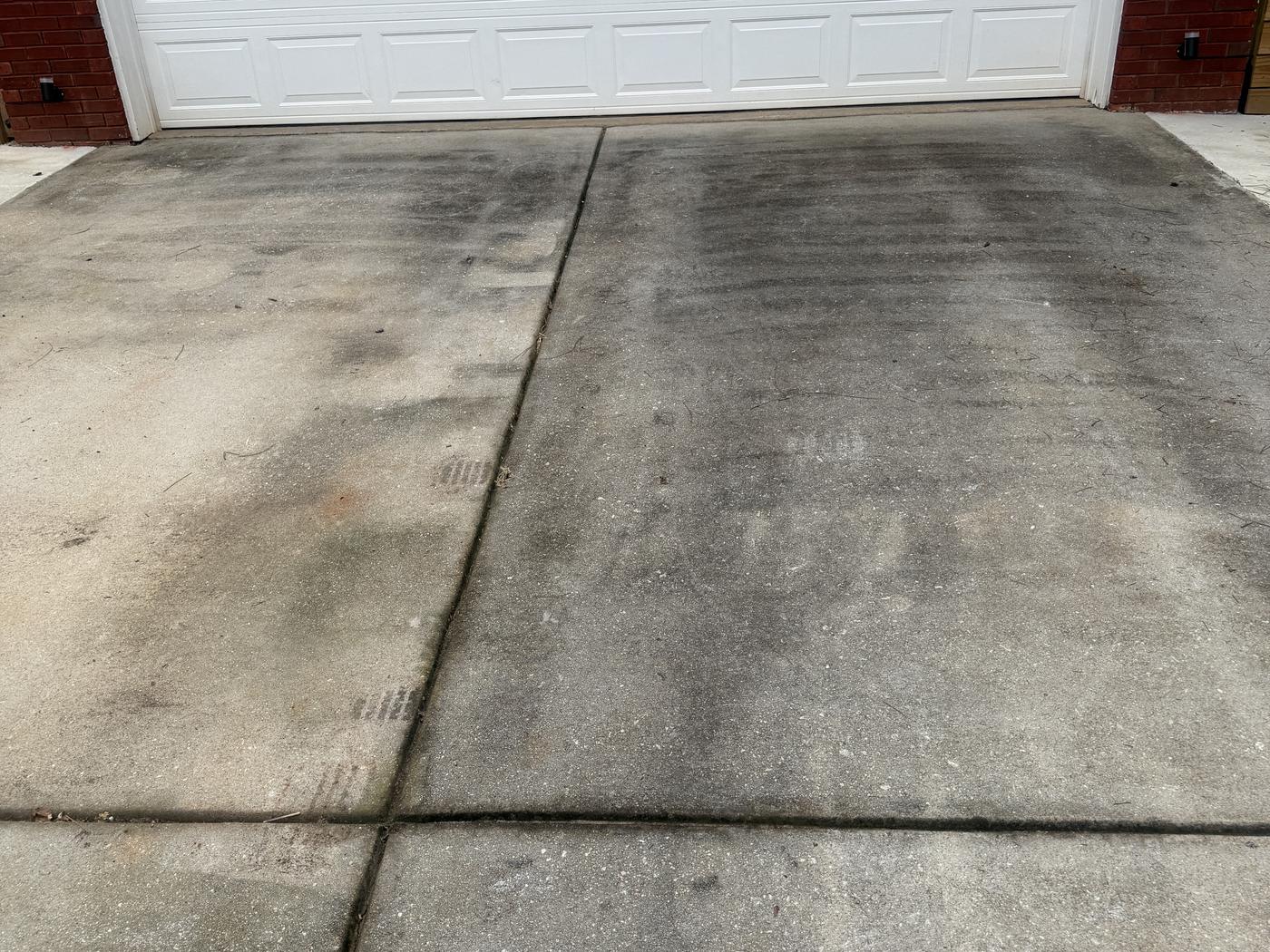 Garage apron, Loganville, before pressure washing